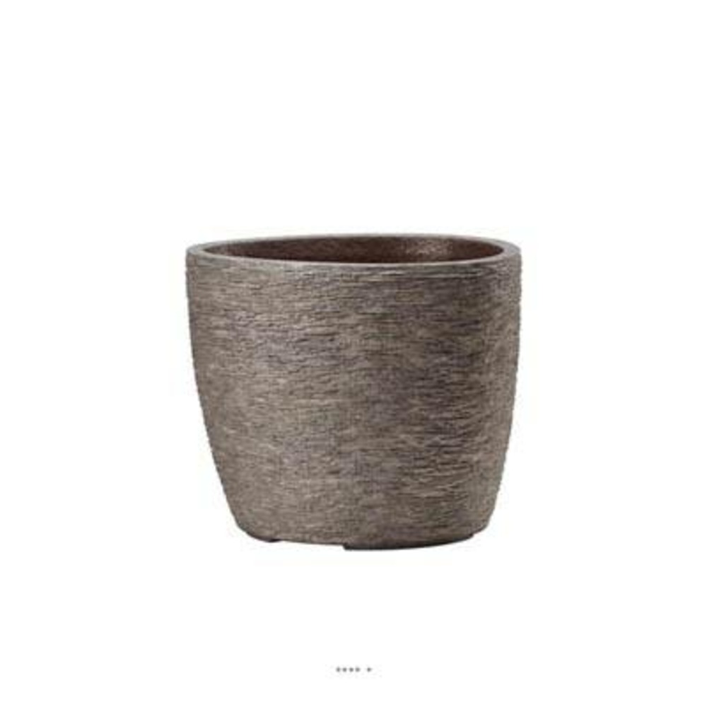 Bac fibres de verre/ composite ext. Bullet bas ø 60 cm h50 cm marron - dimhaut: