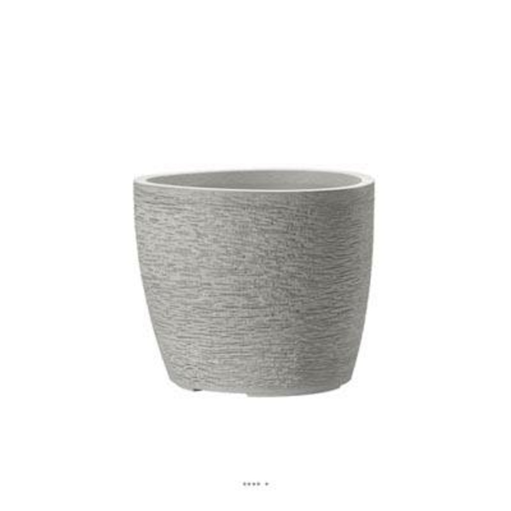 Bac fibres de verre/ composite ext. Bullet bas ø 40 cm h 30 cm gris - dimhaut: h