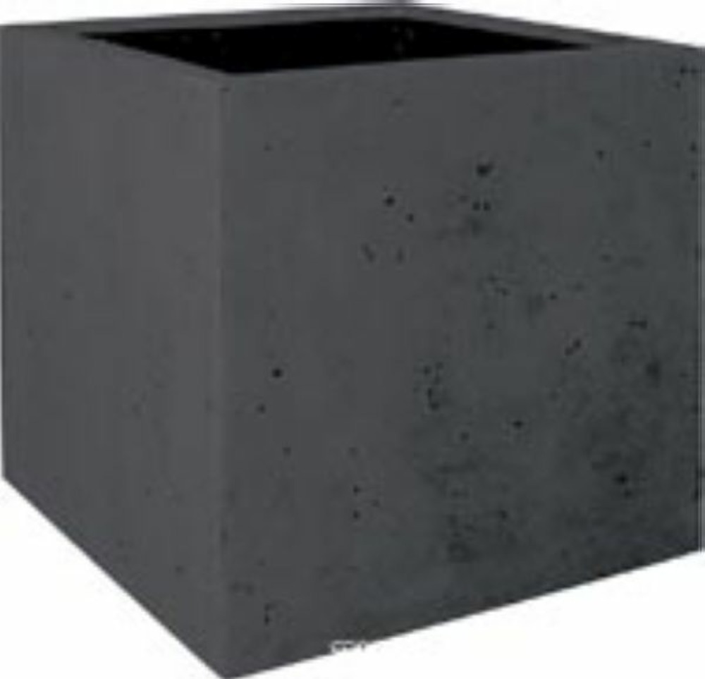 Bac en polystone roma ext. Cube l 50x 50 x h 50 cm noir - dimhaut: h 50 cm - cou