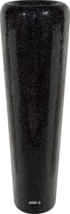 Bac fibre de verre miroir int. Colonne ronde d 39 x h 124 cm noir - dimhaut: h 1