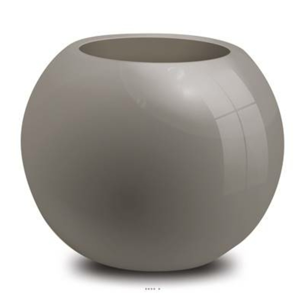 Bac fibres de verre gelcoat ø 60 cm h 45 cm ext. Boule gris clair - dimhaut: h 4