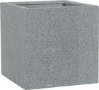 Bac fibres de verre/ composite teras extérieur cube l47x 47xh47cm gris - dimhaut