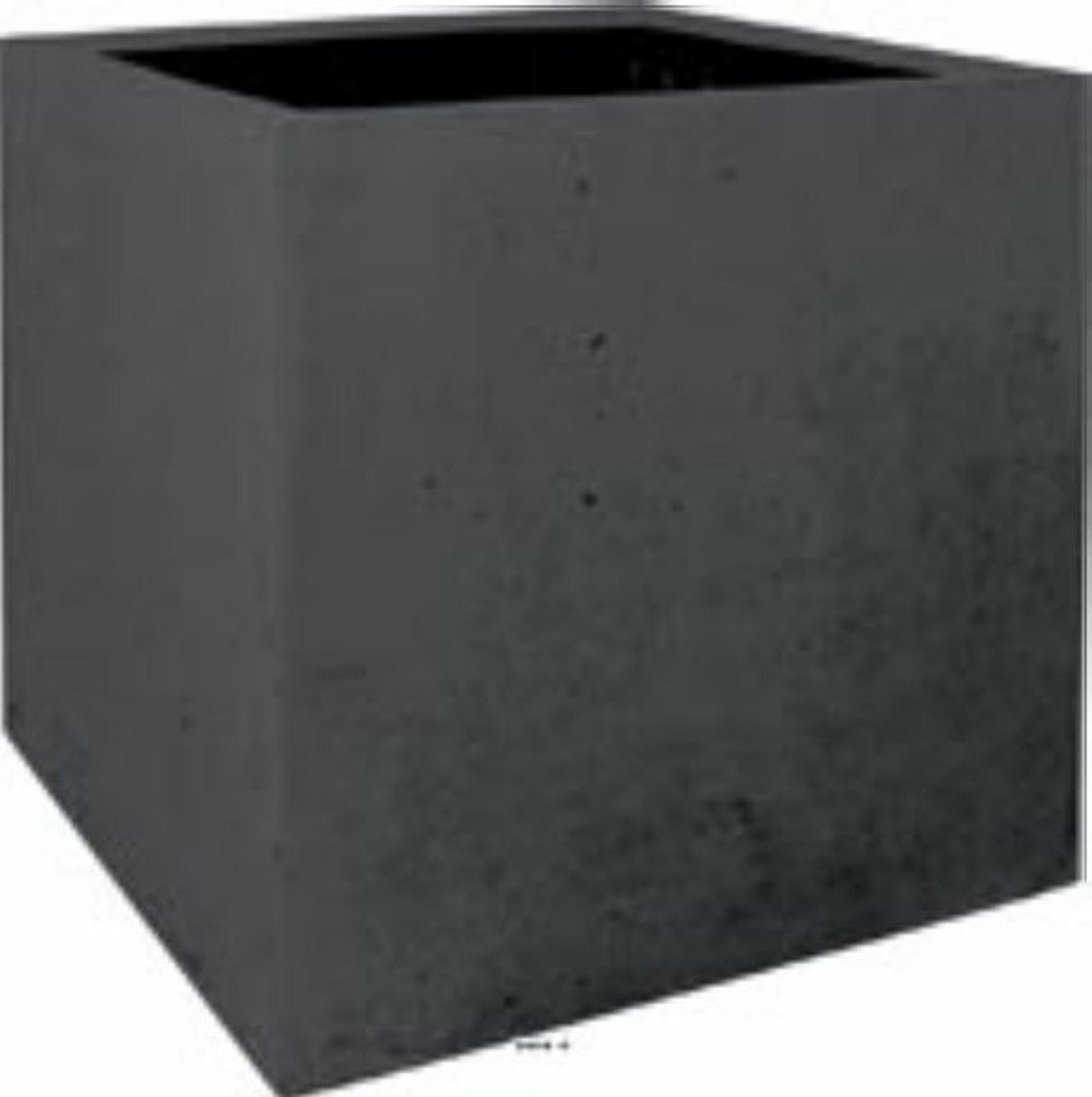 Bac en polystone roma ext. Cube l 60x 60 x h 60 cm noir - dimhaut: h 60 cm - cou