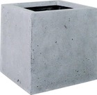 Bac en polystone roma ext. Cube l 30x 30 x h 30 cm gris ciment - dimhaut: h 30 c
