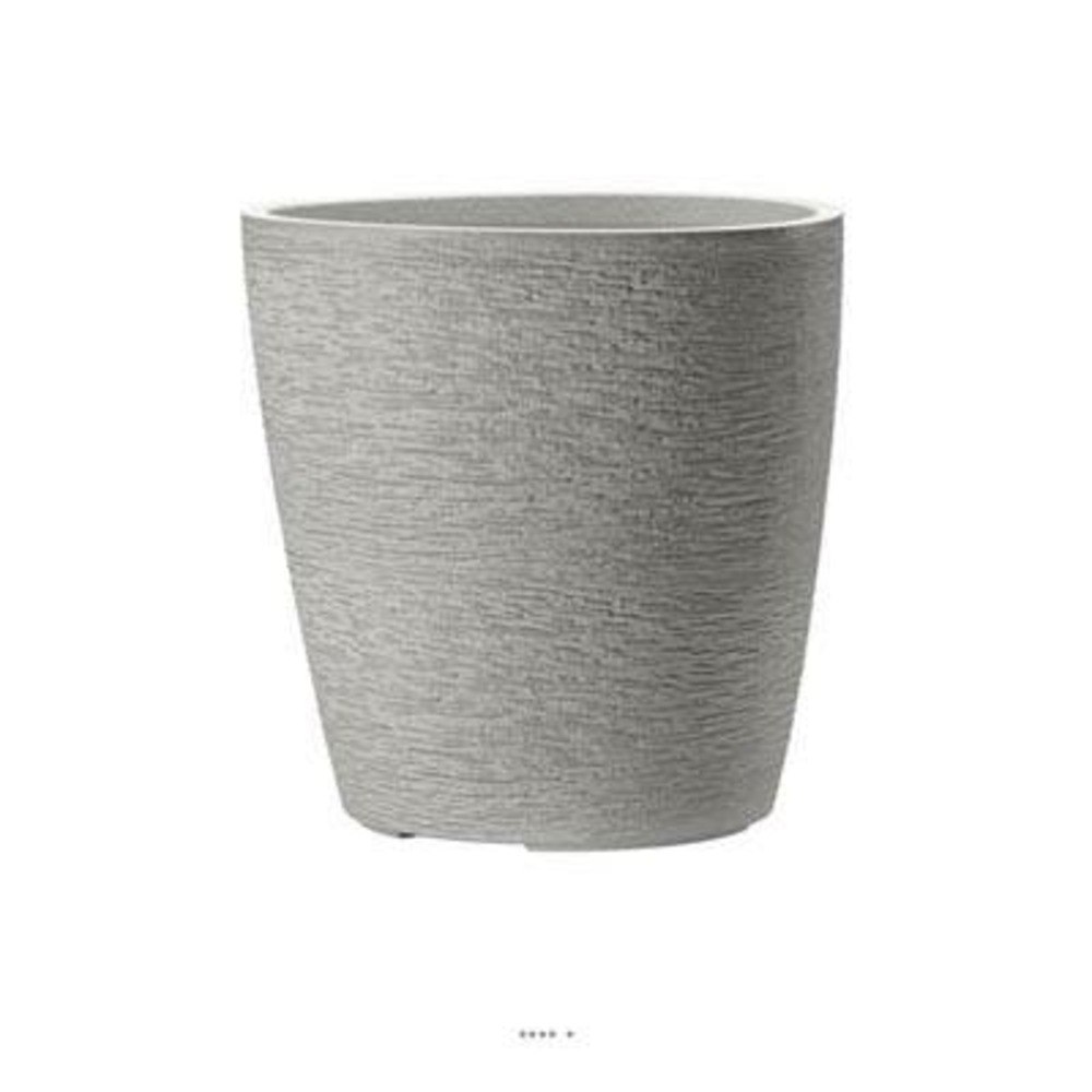 Bac fibres de verre/ composite ext. Bullet ø 70 cm h 70 cm gris - dimhaut: h 70