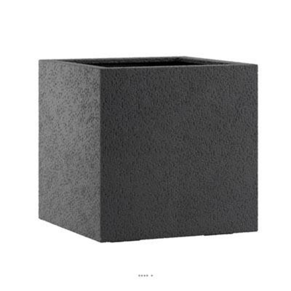Bac fibres de verre/ composite ext. Cube 57cm 57cm h57cm anthracite - dimhaut: h