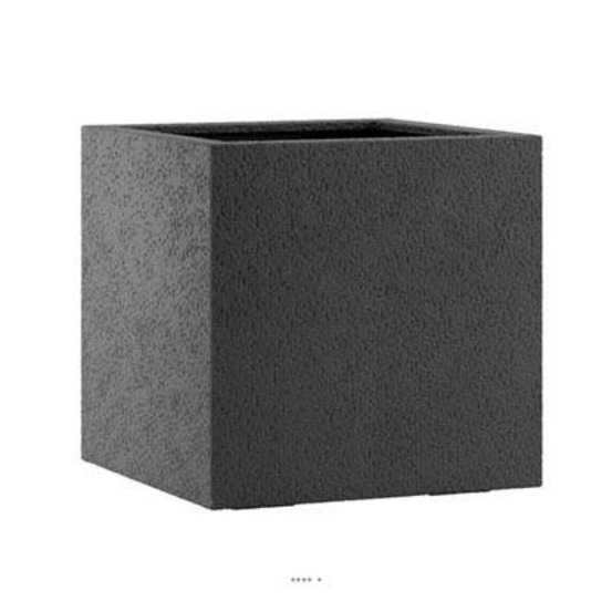 Bac fibres de verre/ composite ext. Cube 57cm 57cm h57cm anthracite - dimhaut: h