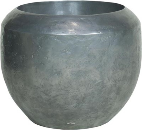 Bac en composites airon ext. Chaudron d 50 x h 40 cm argent - dimhaut: h 40 cm -