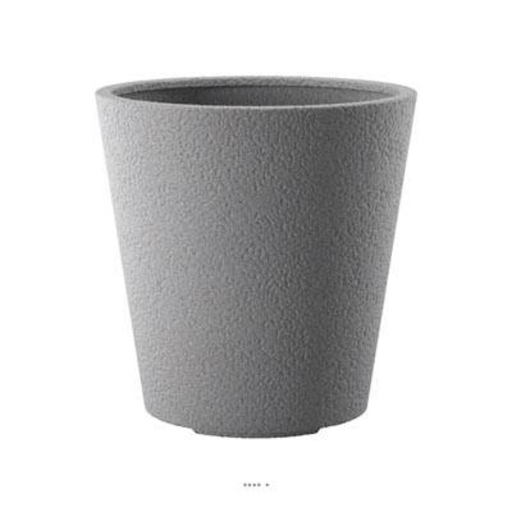 Bac fibres de verre/ composite ext cylindre bas ø27cm h27cm gris foncé - dimhaut