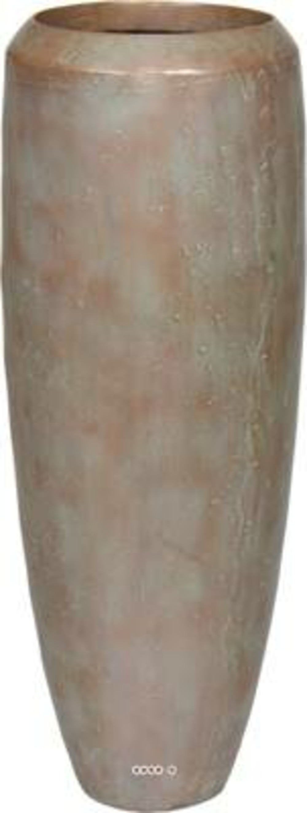 Bac & particules métal ø30cm h80cm ext colonne vert-gris brut - dimhaut: h 80 cm