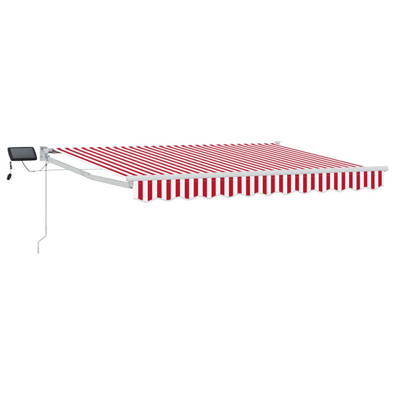 Store rétractable manuel avec leds rouge et blanc 3,5 x 2,5 m
