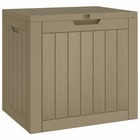 Boîte de stockage de jardin gris 55,5x43x53 cm polypropylène