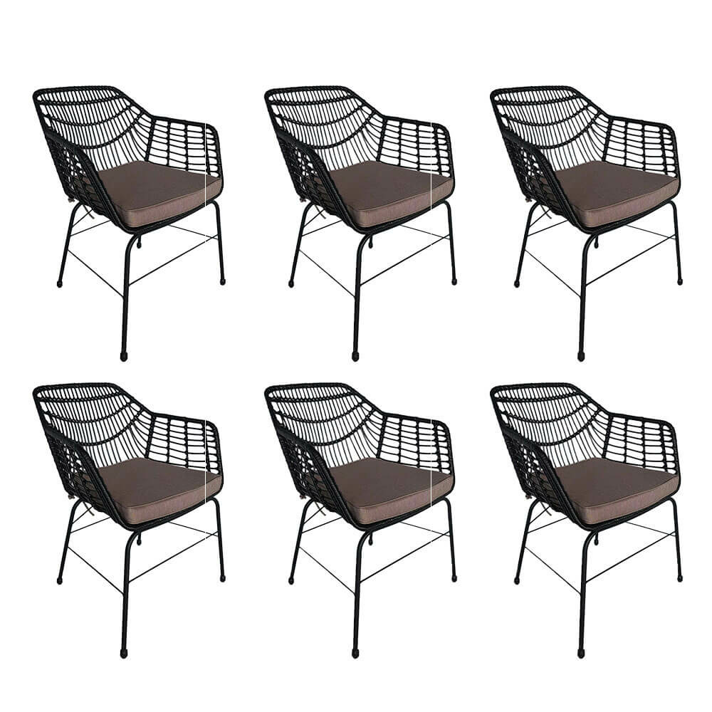 Home deluxe chaise de jardin avec coussin d'assise tara - 63 x 60 x 82 cm résistante aux intempéries | fauteuil de jardin, chaises