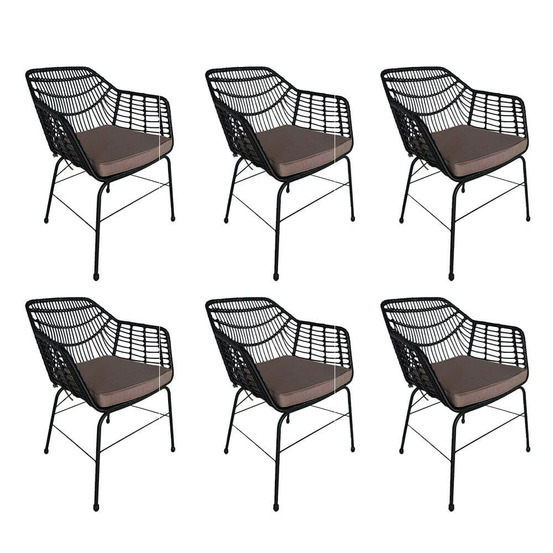 Home deluxe chaise de jardin avec coussin d'assise tara - 63 x 60 x 82 cm résistante aux intempéries | fauteuil de jardin, chaises
