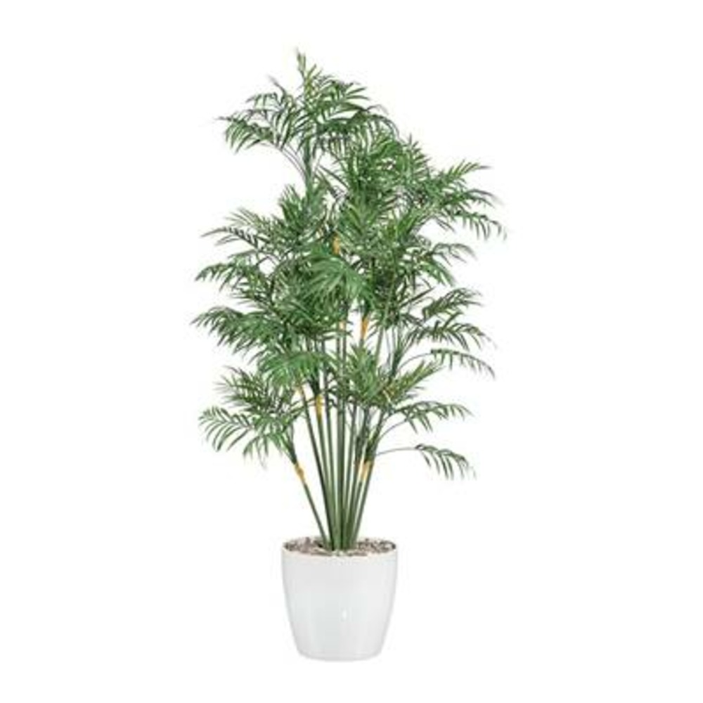 Palmier areca artificiel h 90 cm très dense en pot ceramique