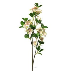 Branche de seringat artificiel H 89 cm 3 ramures Blanc rose