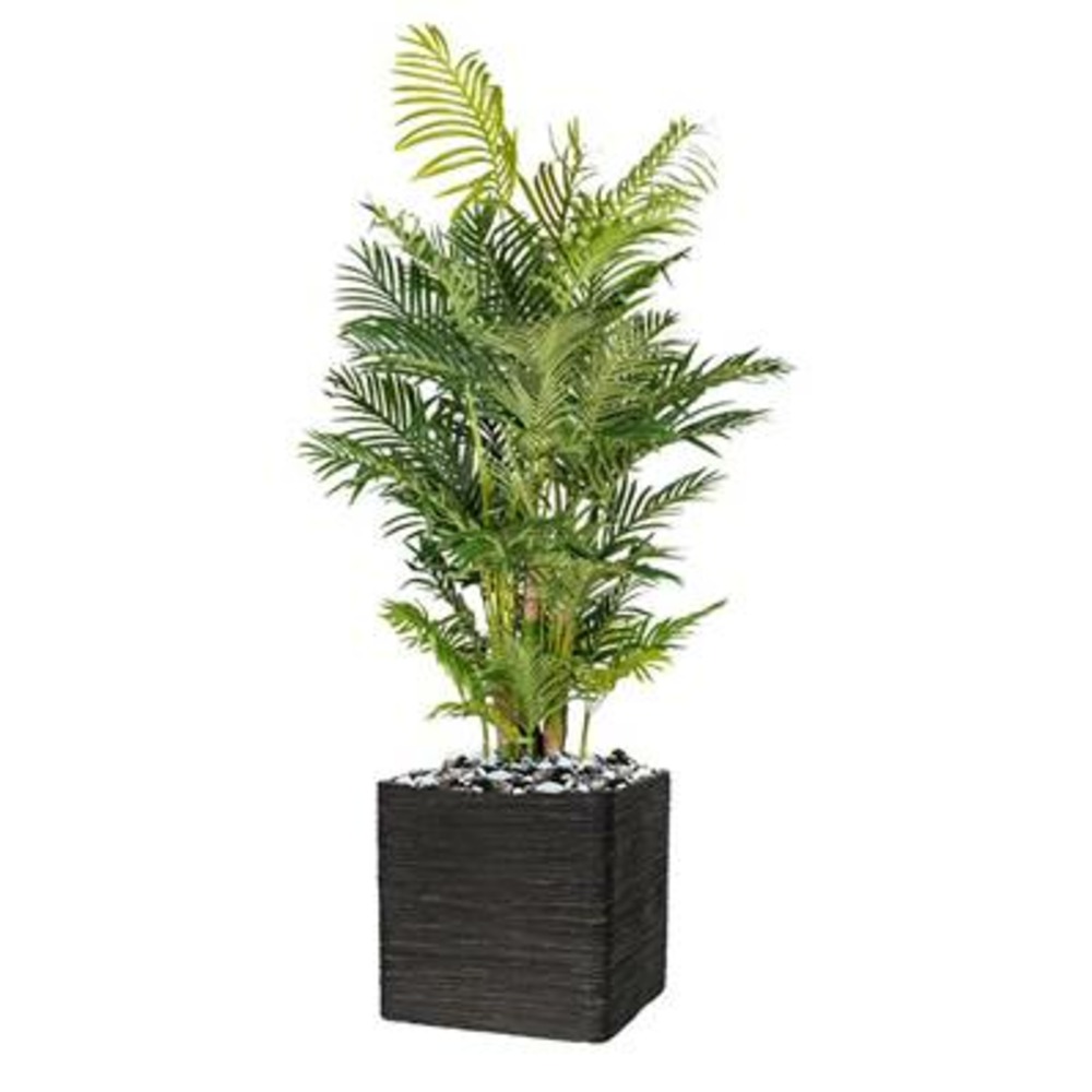 Palmier areca artificiel h 170 cm 9 troncs en pot