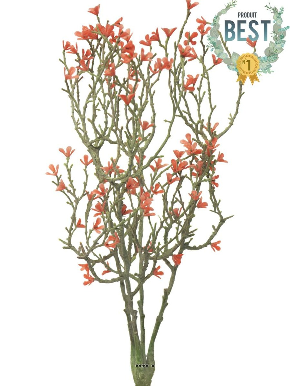 Jasmin artificiel en branche, 4 ramures, h 44 cm, rose soutenu - best - couleur: