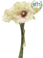 Bouquet de Pavot artificiel, H 29 cm Rose pâle - BEST