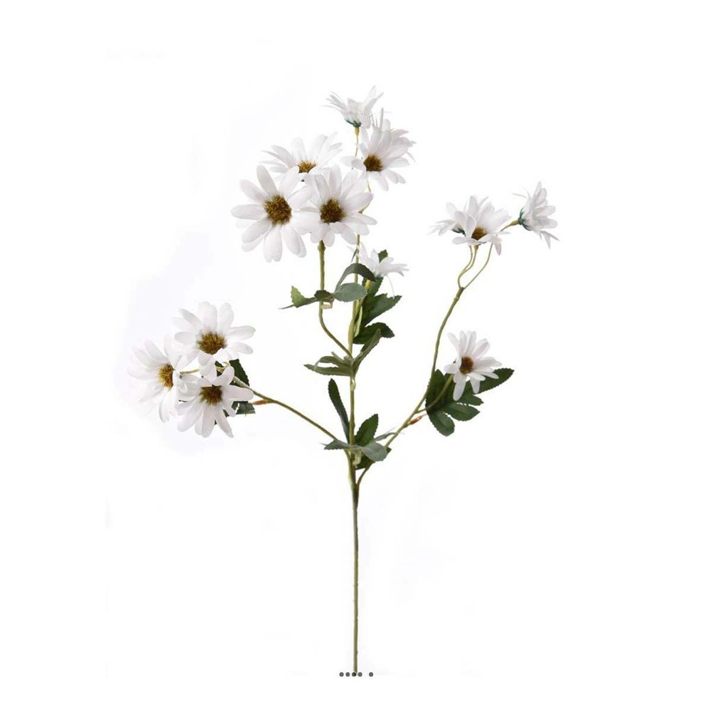 Marguerite artificielle en piquet h 95 cm blanche