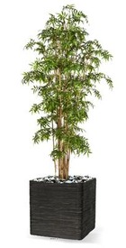Bambou du japon luxe artificiel h 110 cm 1310 feuilles en pot - dimhaut: h 110 c
