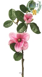Magnolia du japon artificiel en tige, h 51 cm rose soutenu - best - couleur: ros