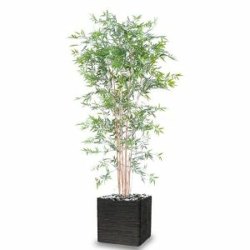 Bambou artificiel en pot special uv pour extérieur h 240cm vert