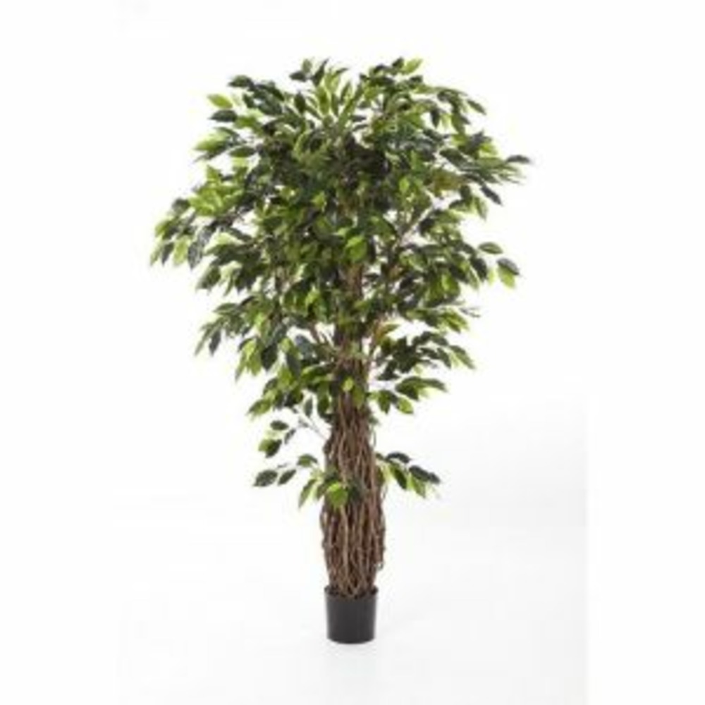 Ficus lianes exotica de luxe factice vert h120cm 990 feuilles en pot - dimhaut: