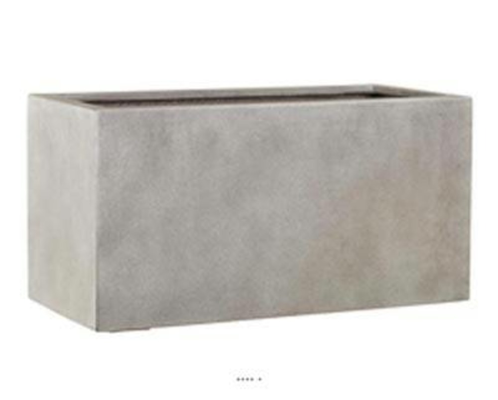 Bac fibres de verre/ composite ext. Claustra 77 cm 37 cm h 47 ciment - dimhaut:
