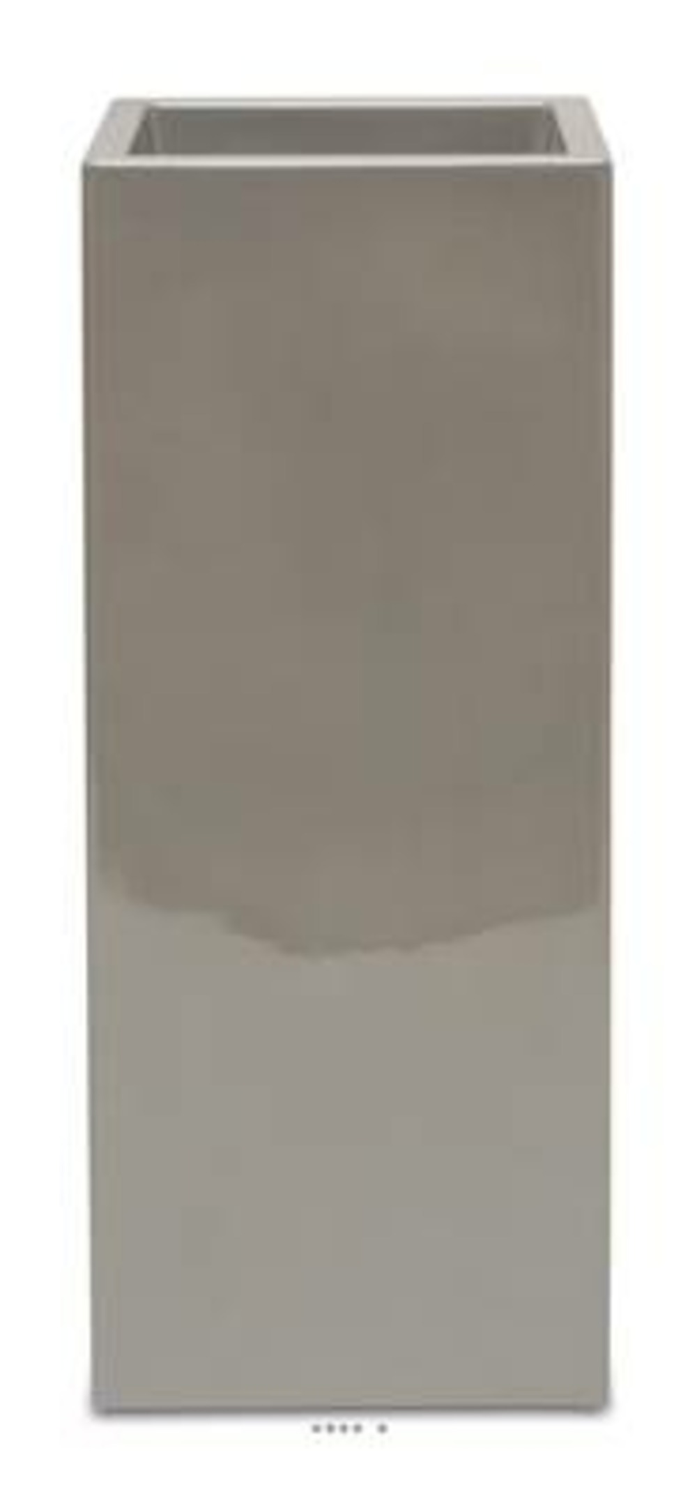 Bac fibres de verre gelcoat 40x40x90 cm ext. Carré haut gris clair - dimhaut: h