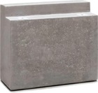 Base en fibres de ciment l 51x20 cm h 43 cm ext. Pour banc décoratif gris - dimh