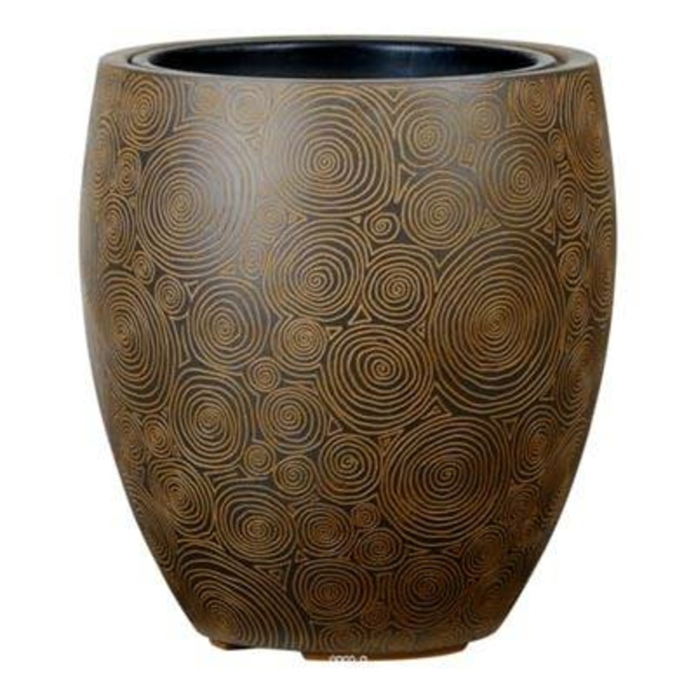 Bac fibres de verre/ composite ext. Bullet ø 47 cm h 47 cm marron - dimhaut: h 4