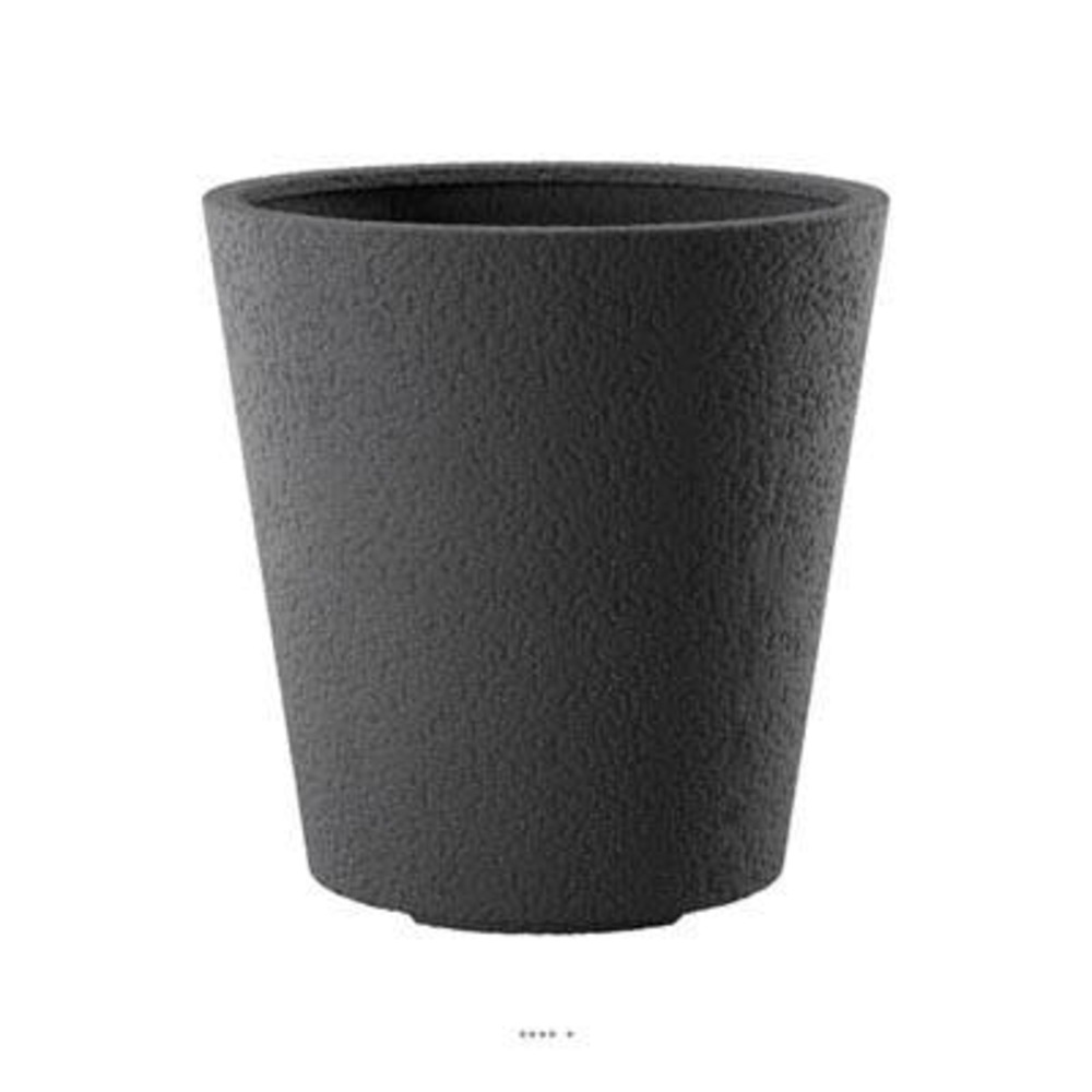 Bac fibres de verre/ composite ext cylindre bas ø27cm h27cm anthracite - dimhaut