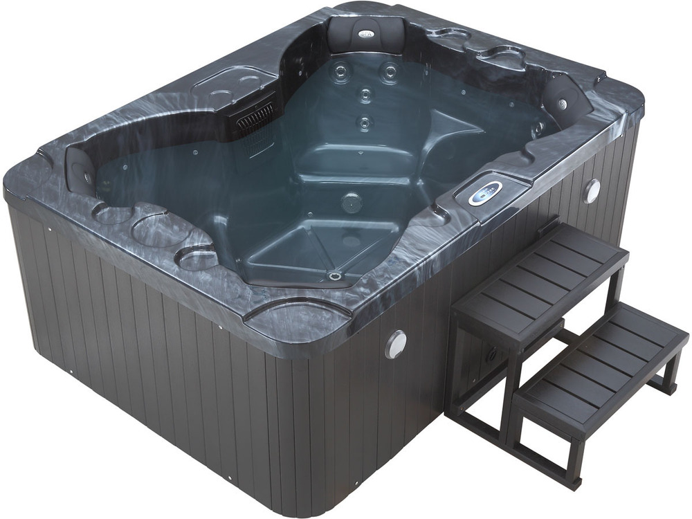 Spa led haïti 4 places - enceintes bluetooth intégrées - gris