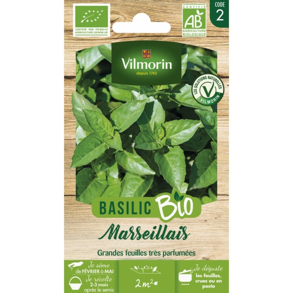 Vilmorin basilic marseillais bio