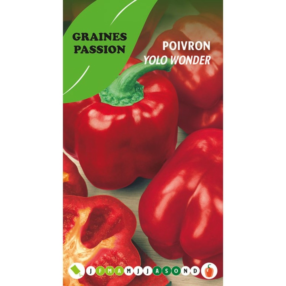 Graines passion, sachet de graines poivron yolo wonder