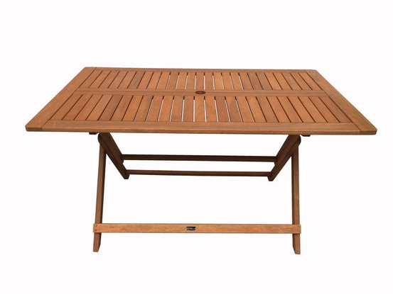 Table pliante bois exotique