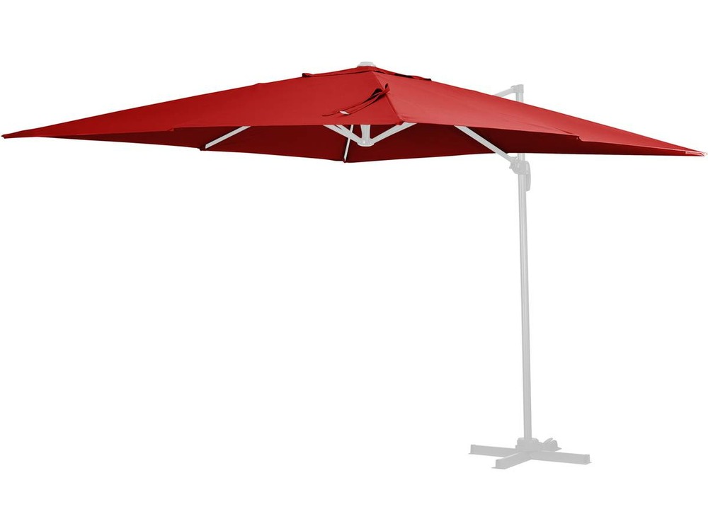 Toile pour parasol jardin déporté "sun 3" - 3 x 3 m - rouge