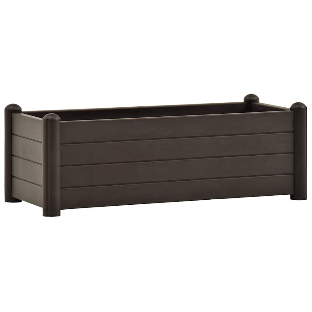 Lit surélevé de jardin pp moka 100x43x35 cm