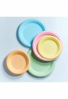 12 assiettes pulpe modèle premium 18 cm - coloris rose