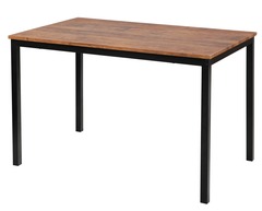 Table a manger design scandinave bois et metal marron bois