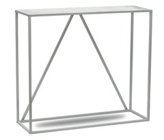 Table console design industriel moderne en metal blanc metal