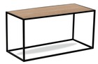 Table basse design industriel moderne en metal et bois noir bois