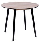 Table a manger design scandinave bois noir pin