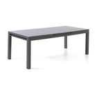 Table extensible en alumminum et verre 220/280 x 100 cm asco