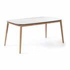 Table en teck et duranite® blanc 213 x 100 cm kimito