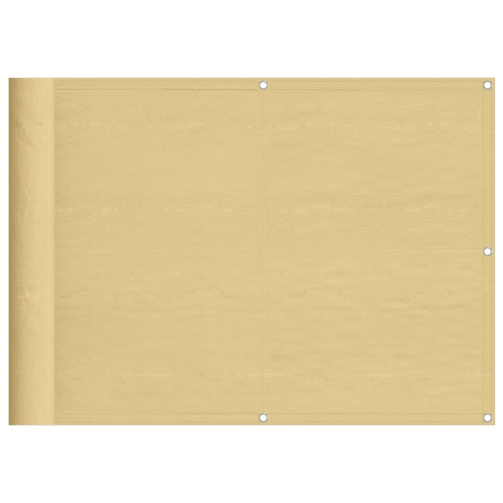 Écran de balcon sable 75x600 cm 100% polyester oxford