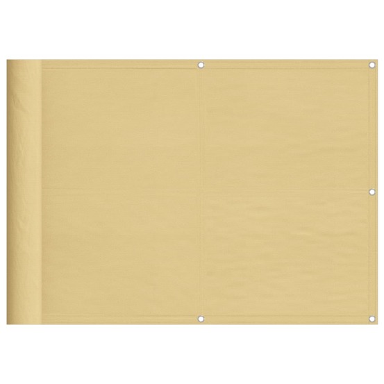 Écran de balcon sable 75x600 cm 100% polyester oxford