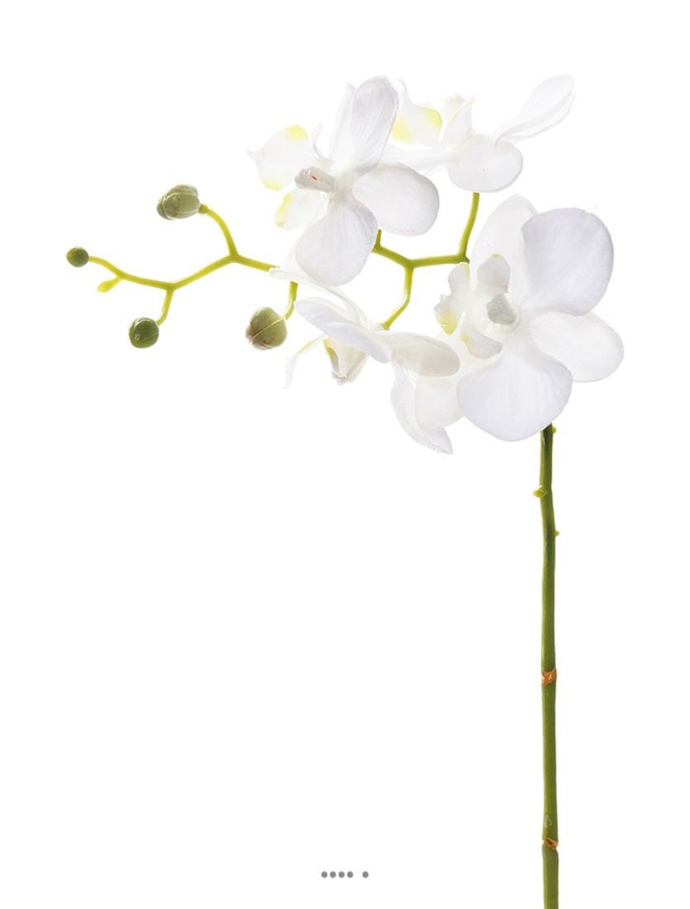 Orchidee phalaenopsis artificiel blanc h 30 cm mini fleurons