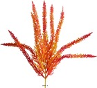 Pic de thuya factice h27cm plastique extérieur 9 ramures rouge-orange - couleur: